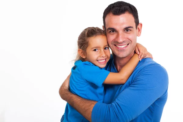 Padre abrazando hija — Foto de Stock