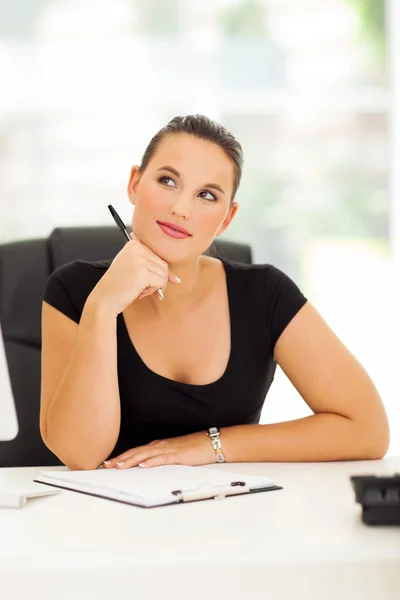 Thoughtful businesswoman — Stock Photo, Image