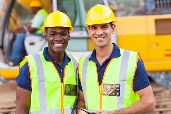 Road construction workers — Stock Photo, Image