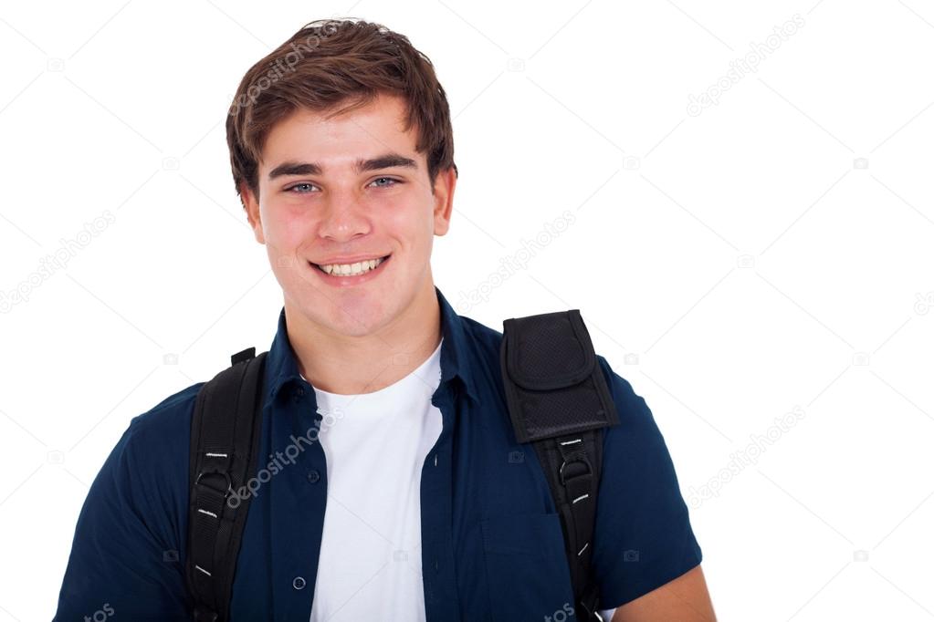 portrait of young smiling cute teenager boy