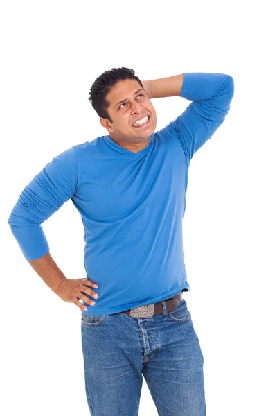 Indian man confused — Stock Photo, Image