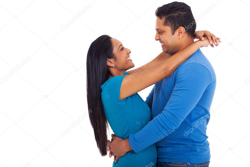 indian couple hugging
