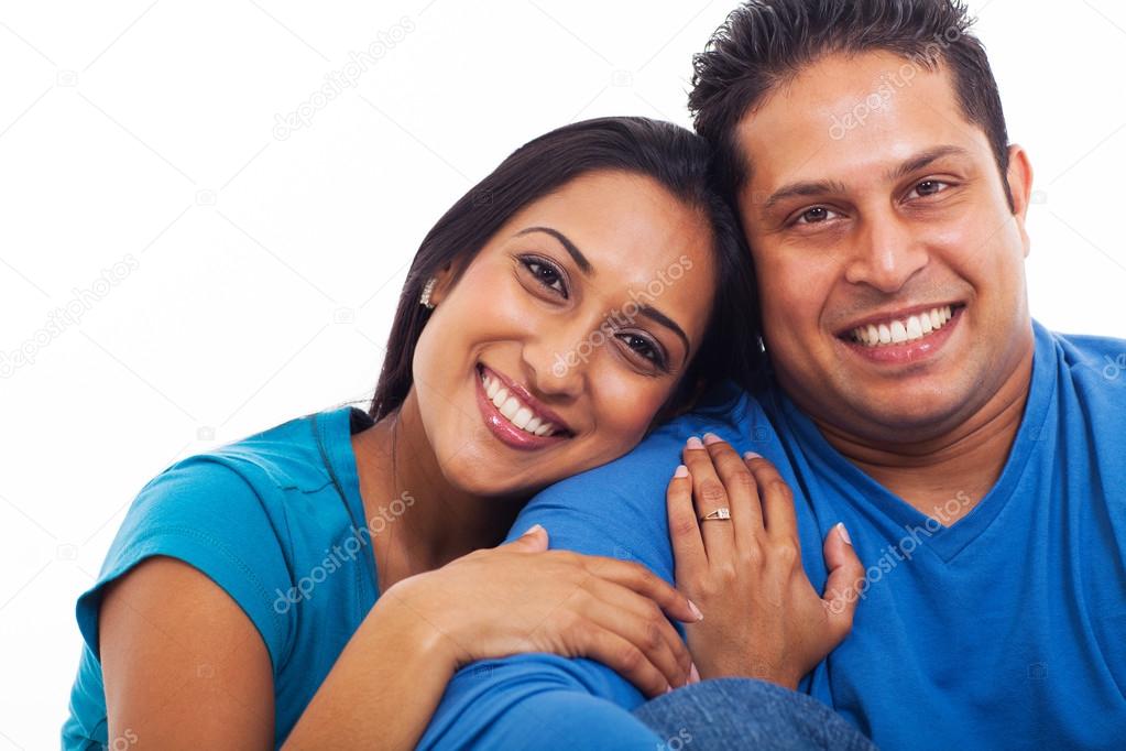 lovely indian husband and wife portrait