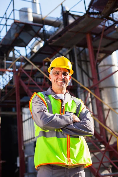 Ingeniero sénior en planta petrolera y química —  Fotos de Stock