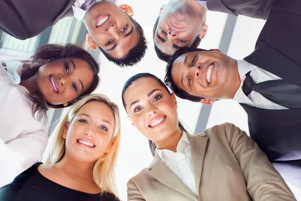 Group of business people looking down — Stock Photo, Image