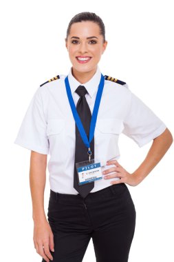 kadın havayolu co-pilot