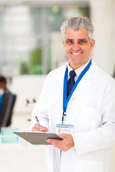 Senior scientist in lab Royalty Free Stock Images