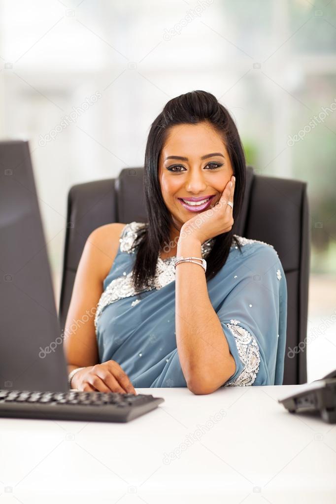 young indian businesswoman in office