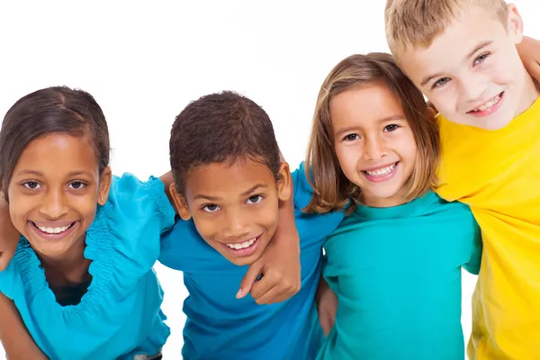 Groep van multiraciale kids — Stockfoto