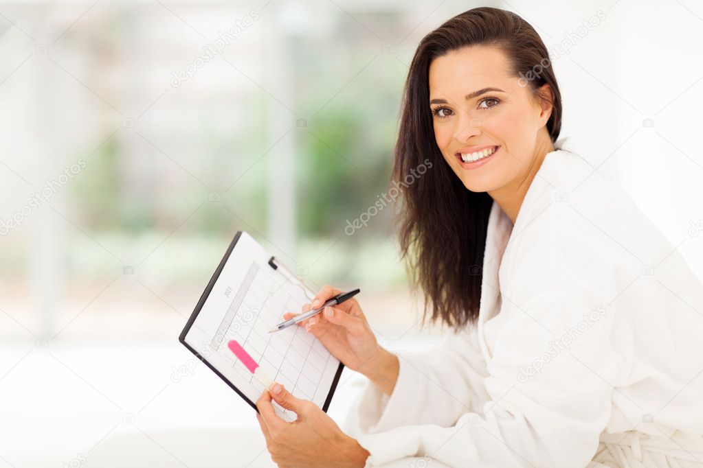 elegant young woman planning pregnancy