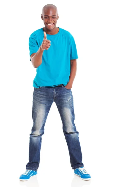 Afro american man giving thumb up — Stock Photo, Image