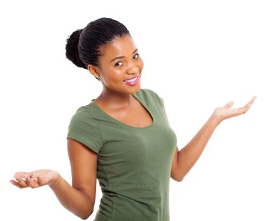 Afrikalı-Amerikalı kadın Kollarını açarak