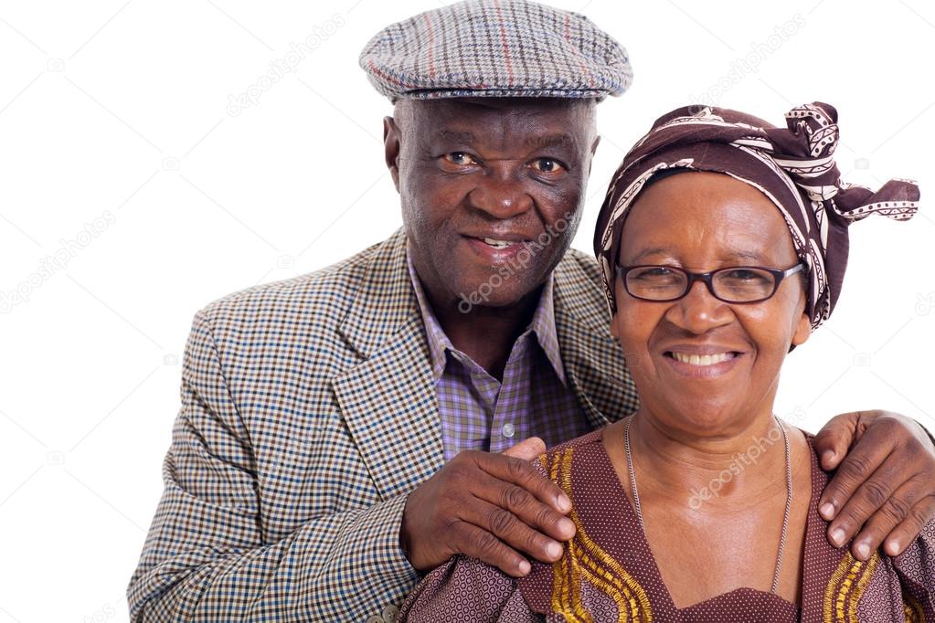 senior african couple portrait