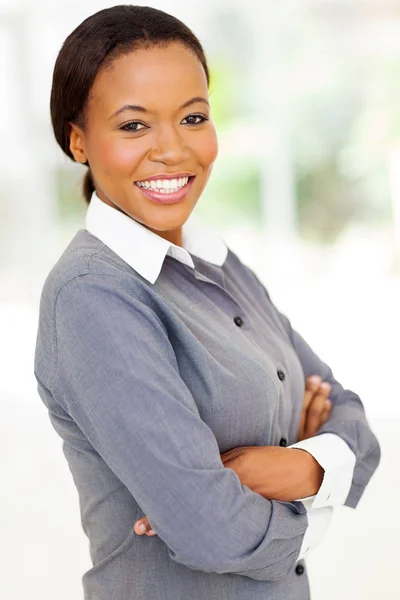 Afro american woman with arms folded — Stock Photo, Image