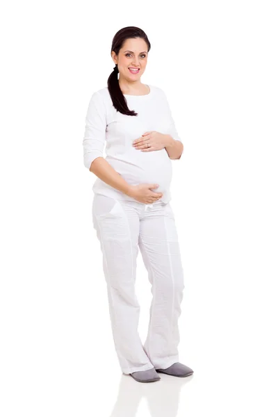 与白人隔离的孕妇 — 图库照片