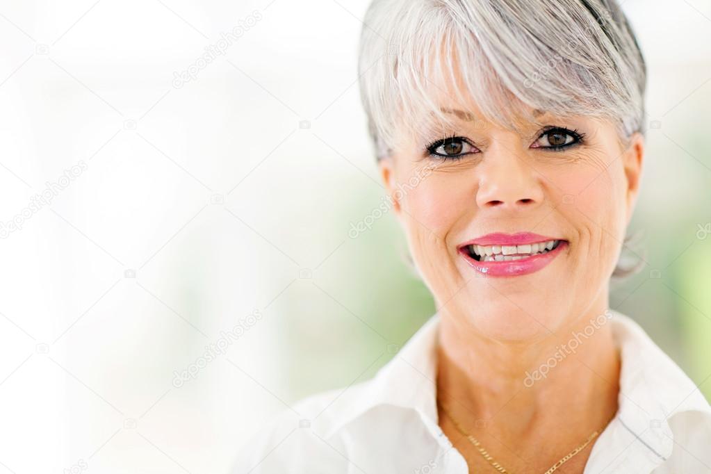 middle aged woman close up