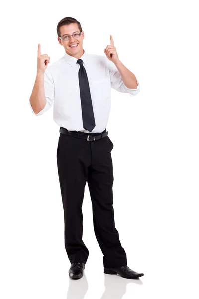 Businessman pointing up — Stock Photo, Image