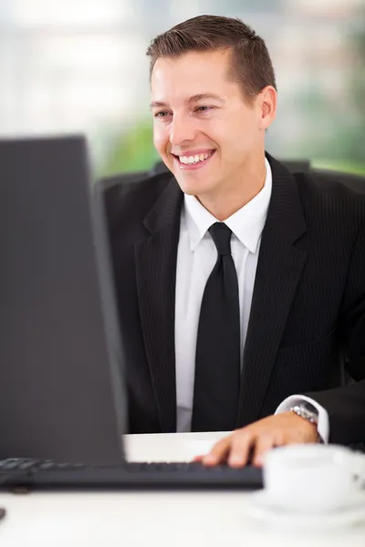 Business man working on computer — Stock Photo, Image