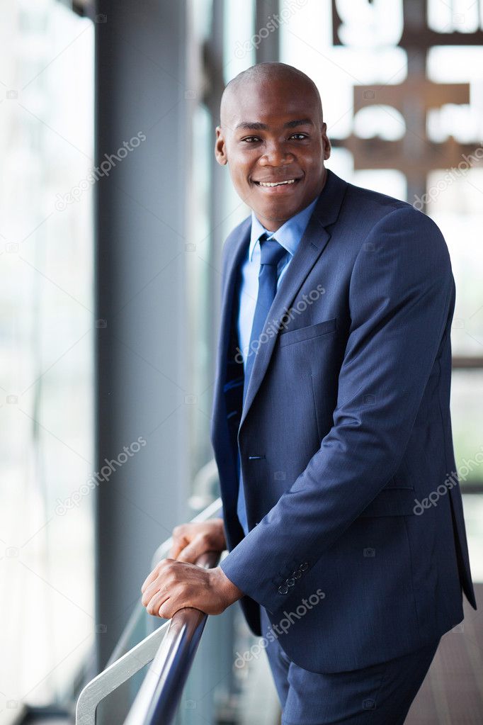 african businessman in modern office