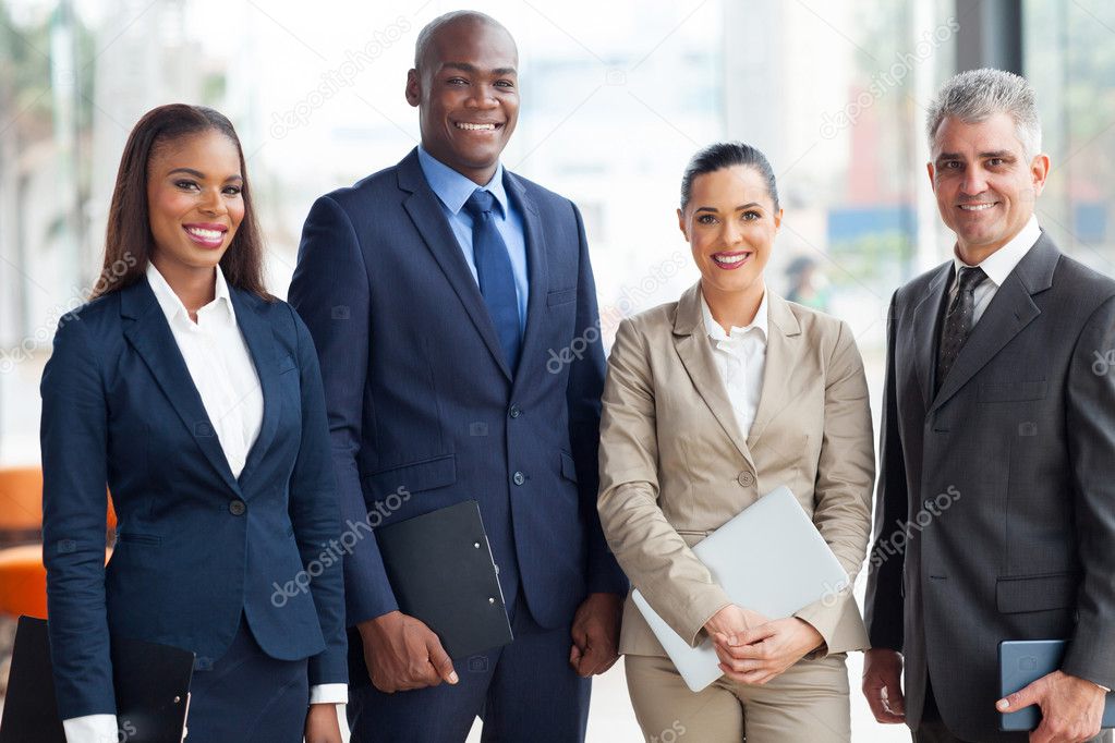 Multiracial business team in office