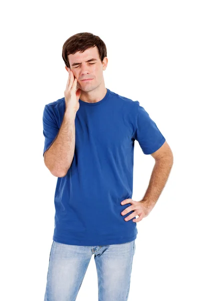 Человек с зубной болью — стоковое фото