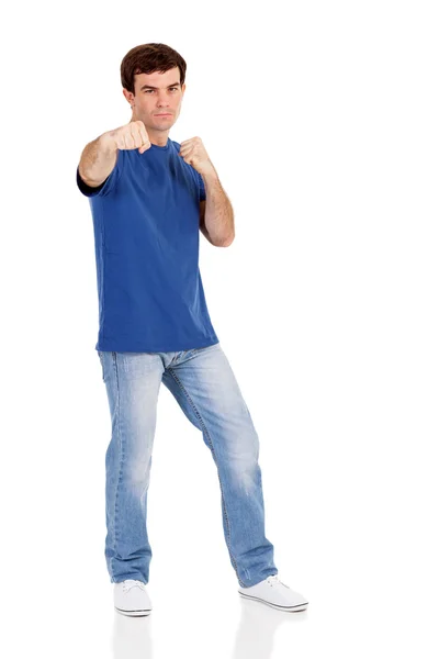 Man boxing at studio — Stock Photo, Image