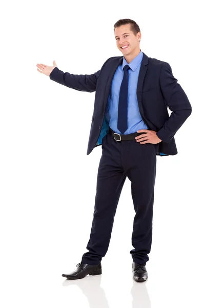 Successful businessman presenting — Stock Photo, Image