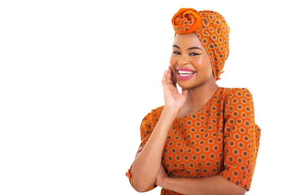 Jonge Afrikaanse vrouw met hoofddoek — Stockfoto