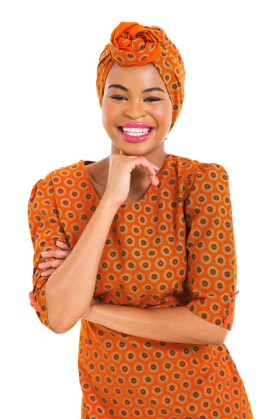 Femme africaine souriante — Photo