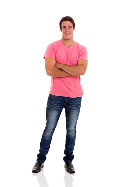 Caucasian man with arms crossed — Stock Photo, Image