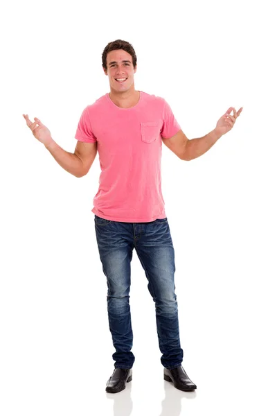 Casual joven en blanco — Foto de Stock