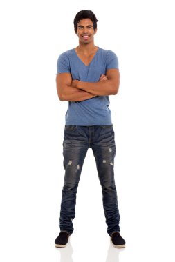 Hintli adam kollarını çapraz