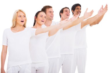Grup genç şarkıcı
