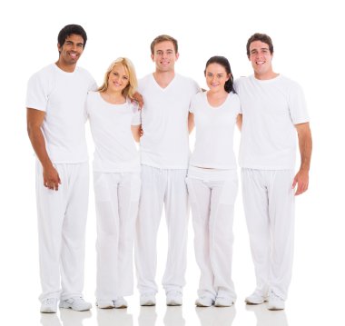 mutlu çok ırklı arkadaş grubu