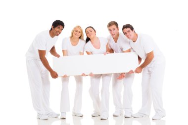 bir grup insan ağır billboard holding