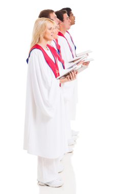 ilahi kitabı ile kilise koro şarkıcıları