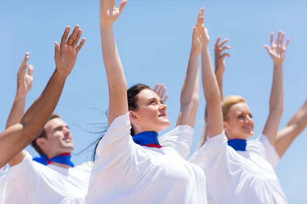 Christian Chruch coro alabando al aire libre —  Fotos de Stock