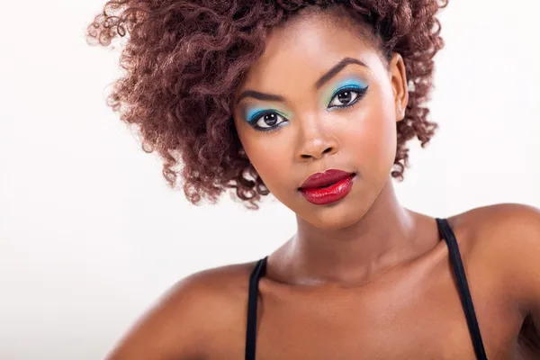 Wanita african kecantikan menutup — Stok Foto
