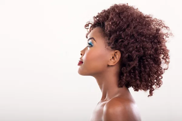 Side view of african woman beauty — Stock Photo, Image