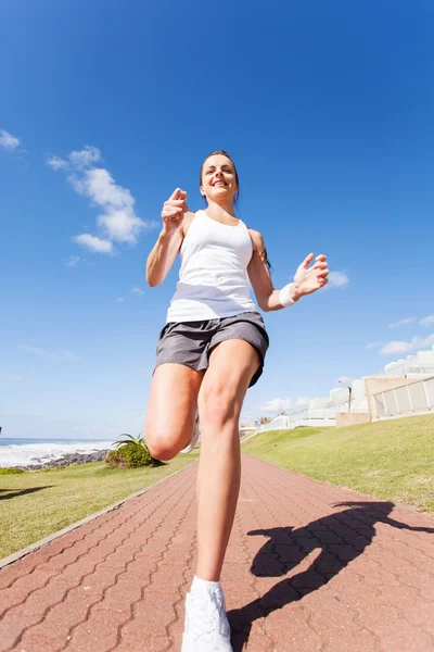 Passar kvinnan jogging — Stockfoto