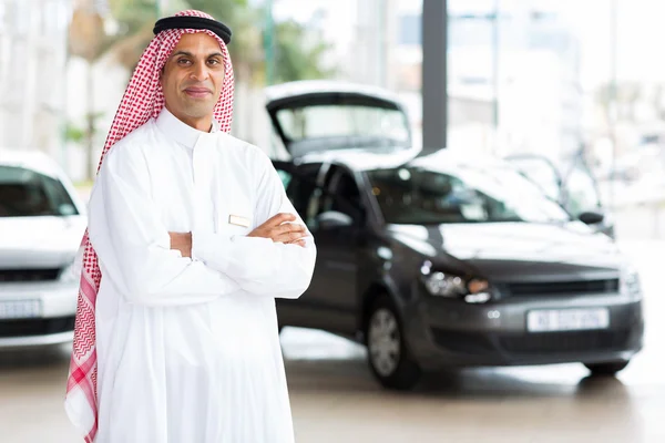 Eastern male car dealer — Stock Photo, Image