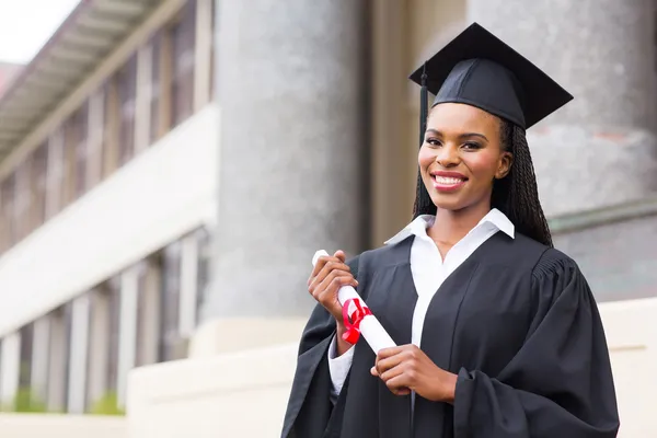 Student with graduation certificate — Stock Photo, Image
