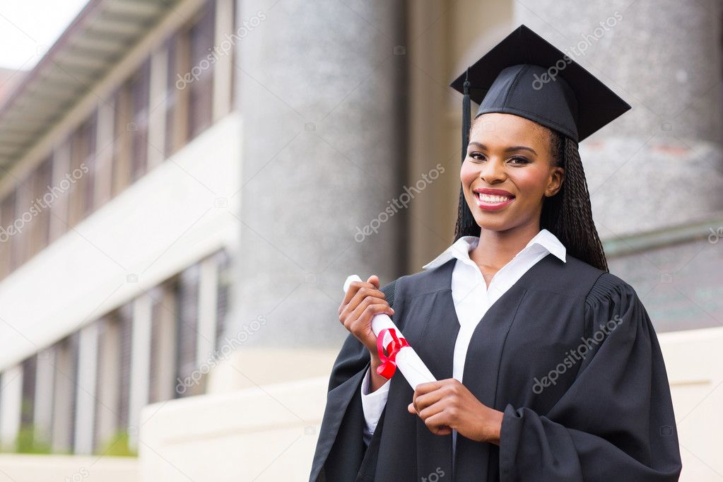 Student with graduation certificate