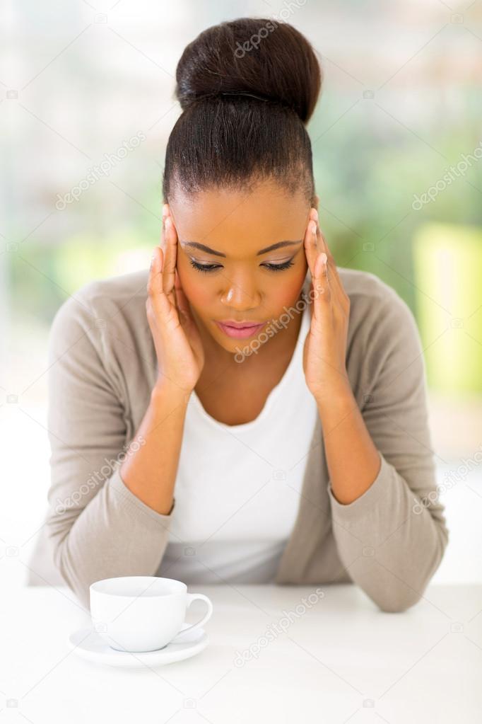 stressed african woman