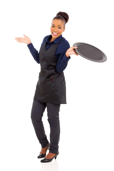 Young african waitress — Stock Photo, Image