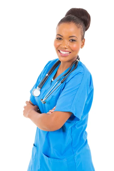 Afro-americano medico esperto posa — Foto Stock