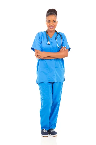 African medical professional full length — Stock Photo, Image