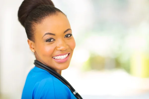 African female medical intern close up — Stock Photo, Image