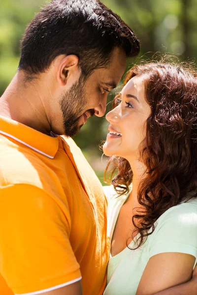 Indian couple looking at each other with love — Stock Photo, Image