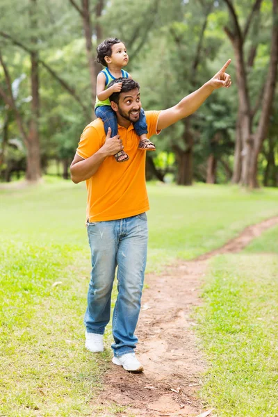 Caring young indian father and son — Stock Photo, Image